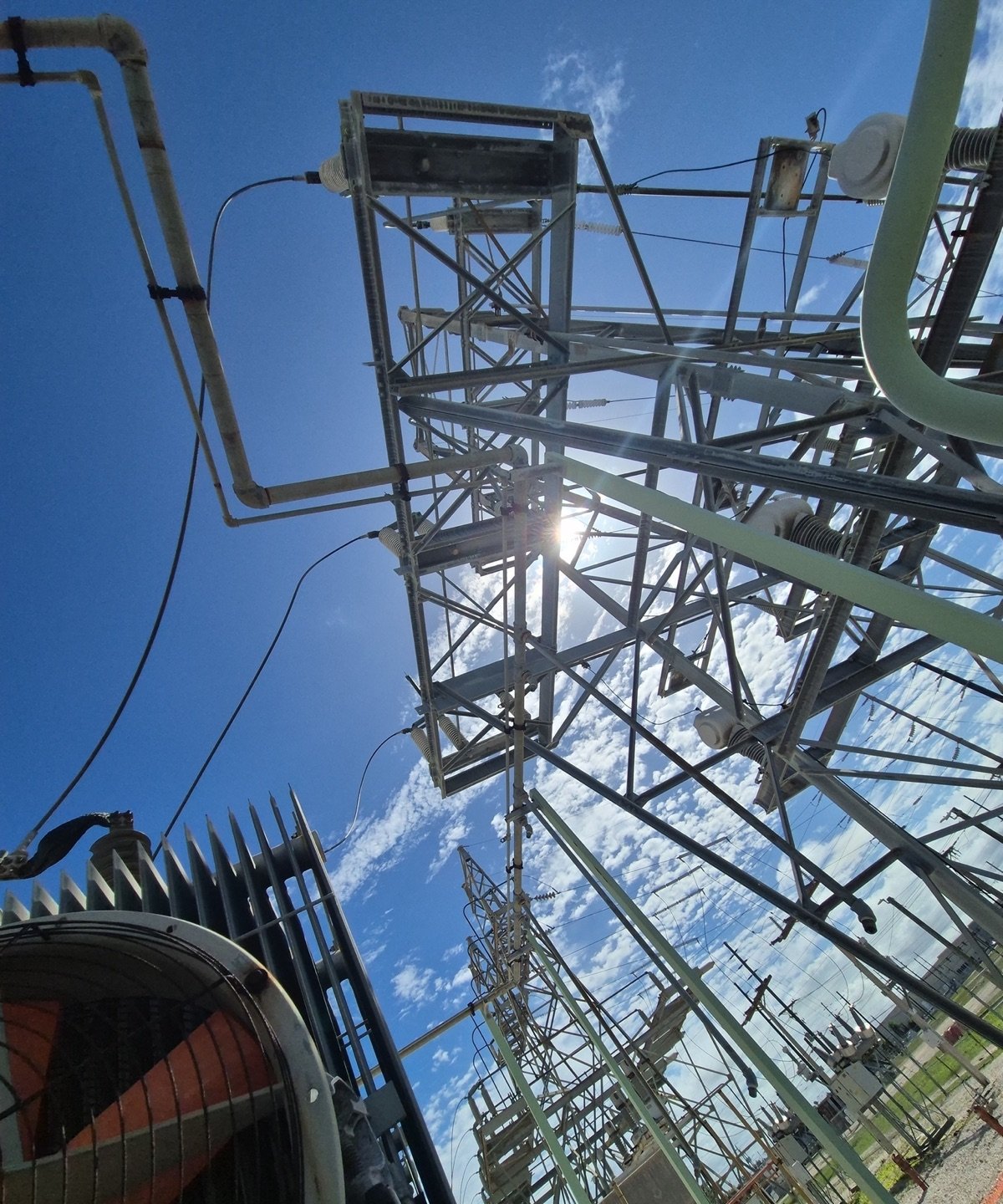 OEM Bahamas inspecting electrical switchyard structure